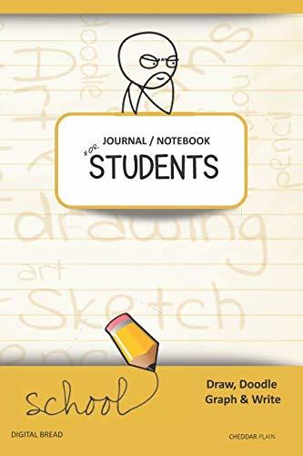 JOURNAL NOTEBOOK FOR STUDENTS Draw, Doodle, Graph & Write: Thinker Composition Notebook for Students & Homeschoolers, School Supplies for Journaling and Writing Notes CHEDDAR PLAIN