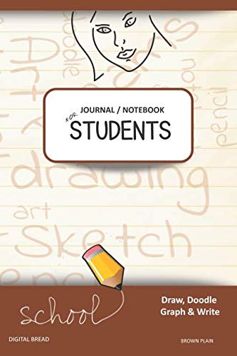 JOURNAL NOTEBOOK FOR STUDENTS Draw, Doodle, Graph & Write: Focus Composition Notebook for Students & Homeschoolers, School Supplies for Journaling and Writing Notes BROWN PLAIN