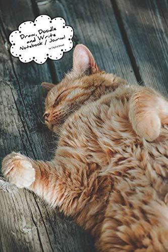 Draw, Doodle and Write Noteboook Journal: Orange Tabby Deck Sleeping Drawing Notebook Journal for School Taking Notes, for Journaling, and Drawing Sketching & Doodling – Write a Story and Illustrate